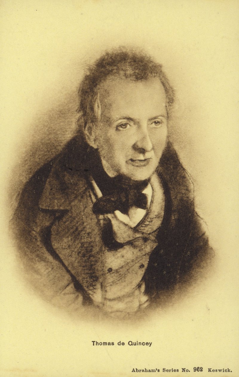 Thomas de Quincey (1785-1859), ensayista inglés (litografía) de English School