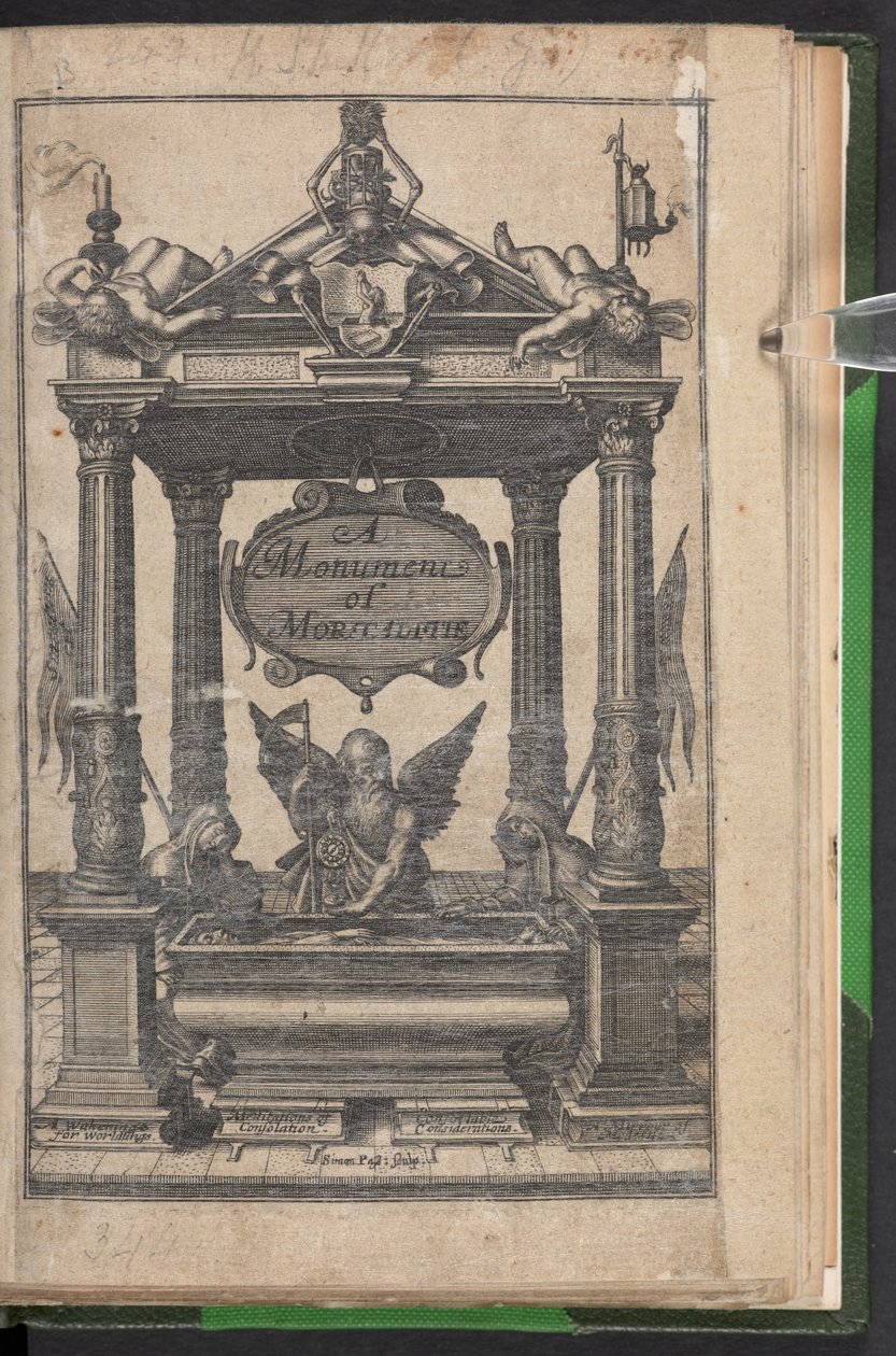 Portada de A Monument of Mortalitie de English School