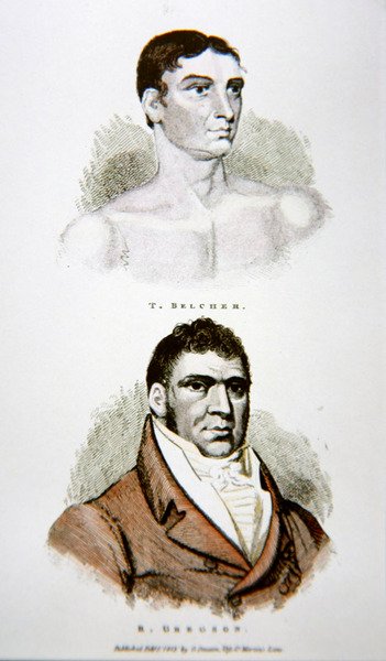 Tom Belcher y Gregson, de una impresión publicada en 1813 de English School