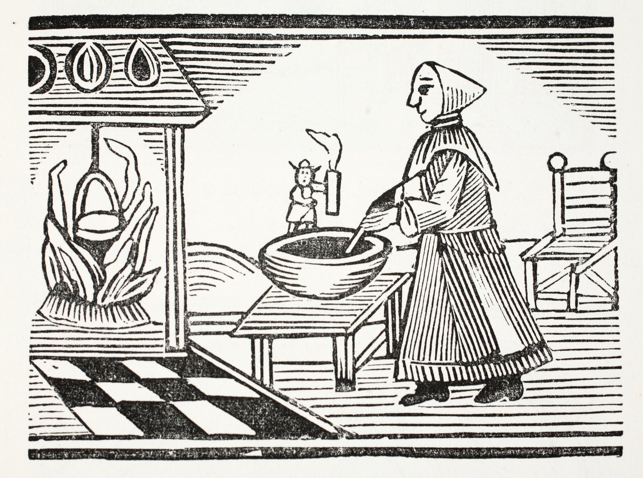 Pulgarcito, ilustración de Chap-books del Siglo XVIII de John Ashton, pub. 1882 de English School