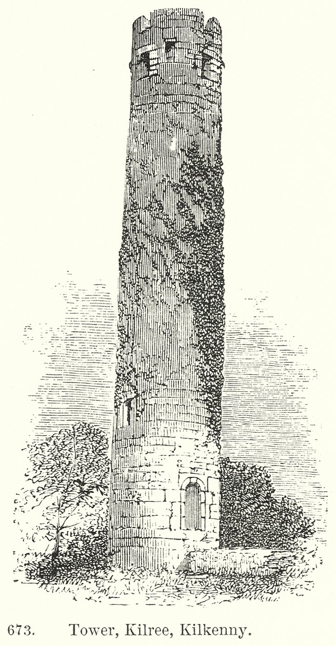 Torre, Kilree, Kilkenny (grabado) de English School