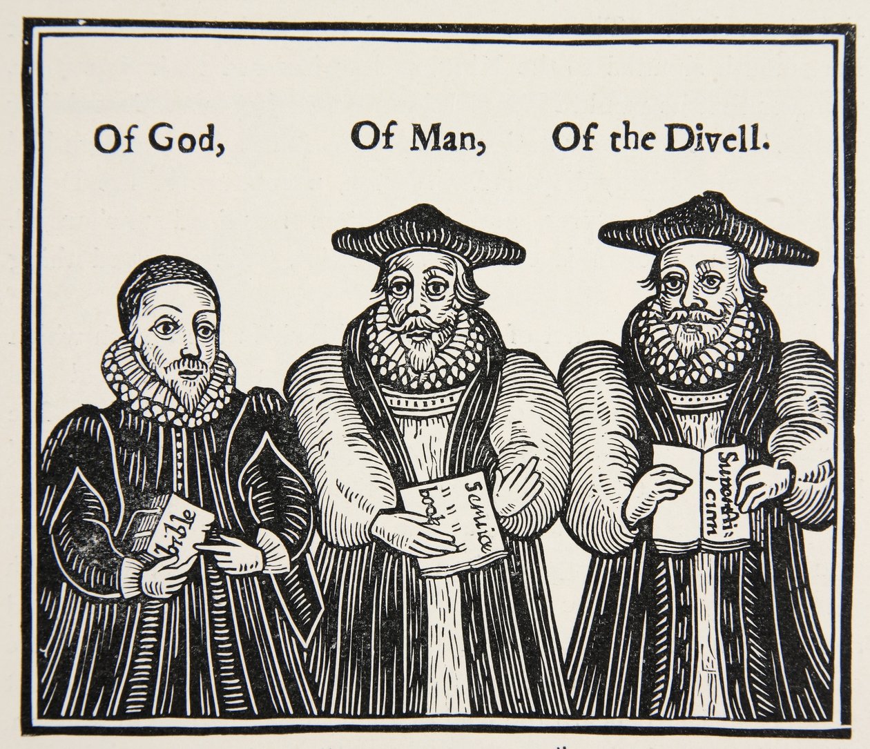 Triple Episcopacie, sátira del Partido Puritano de Laud y los Obispos de la Corte, de un tratado de 1641 de English School