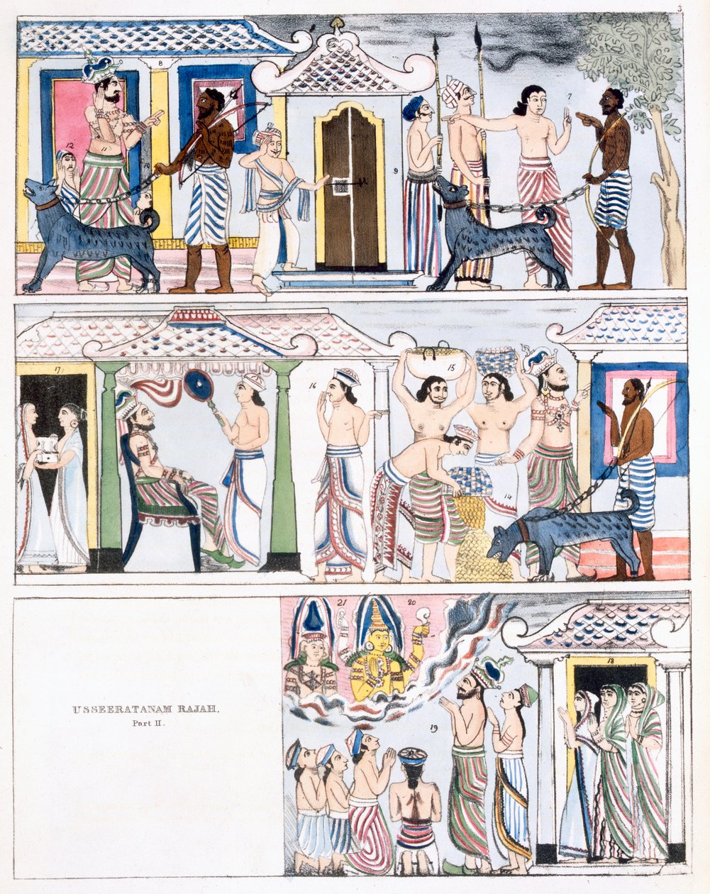 Usseeratanam Rajah, Parte I, de La Historia y Doctrina del Budismo por Edward Upham, 1829 de English School
