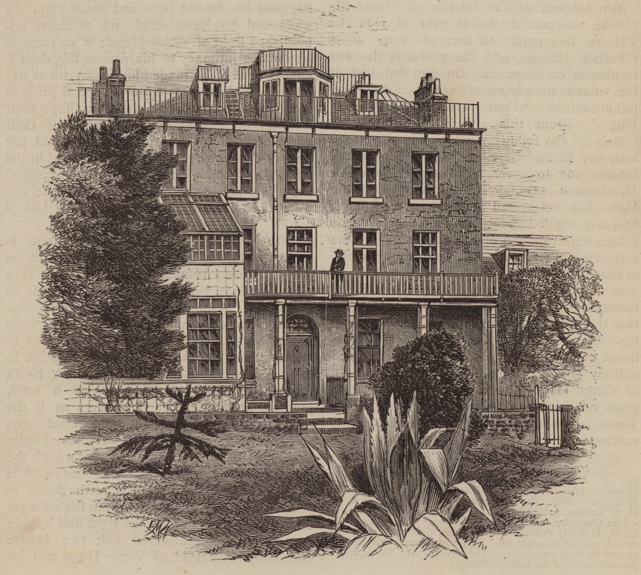 Victor Hugo en su casa (grabado) de English School