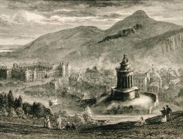 Vista desde el Monumento a Burns, Calton Hill, Edimburgo en c.1880, de 
