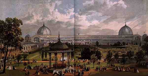 Vista desde los Jardines Hortícolas del exterior de la Gran Exposición de 1851, de 