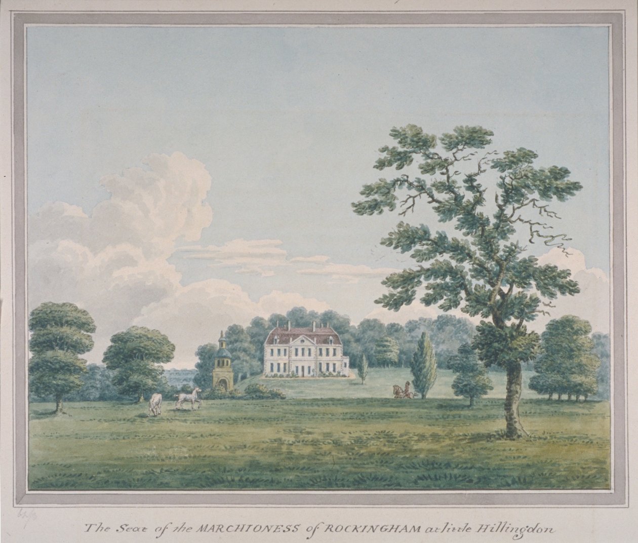 Vista de Hillingdon House, c.1820 de English School