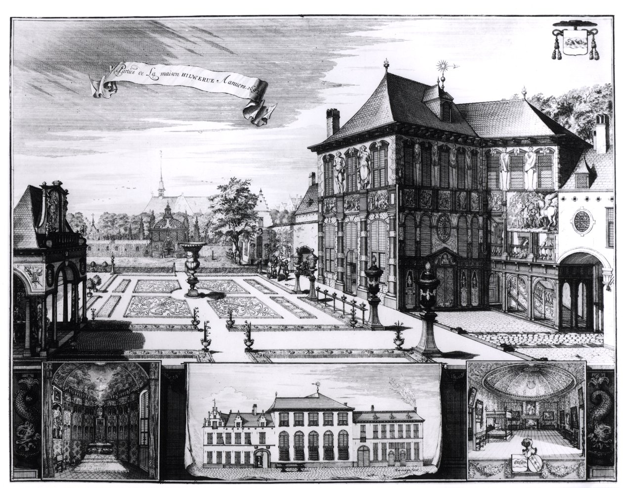 Vista de la Casa Hilwerue perteneciente a Peter Paul Rubens (1577-1640) 1692 de English School