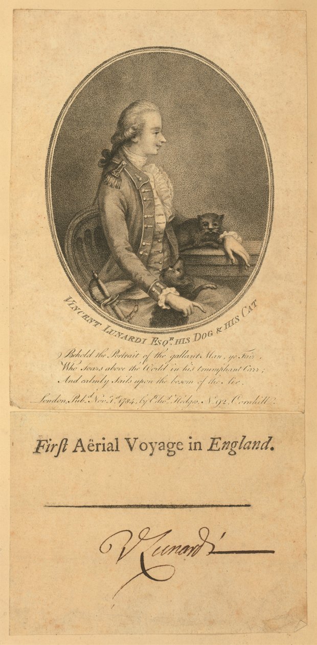 Vincent Lunardi, 1784 de English School
