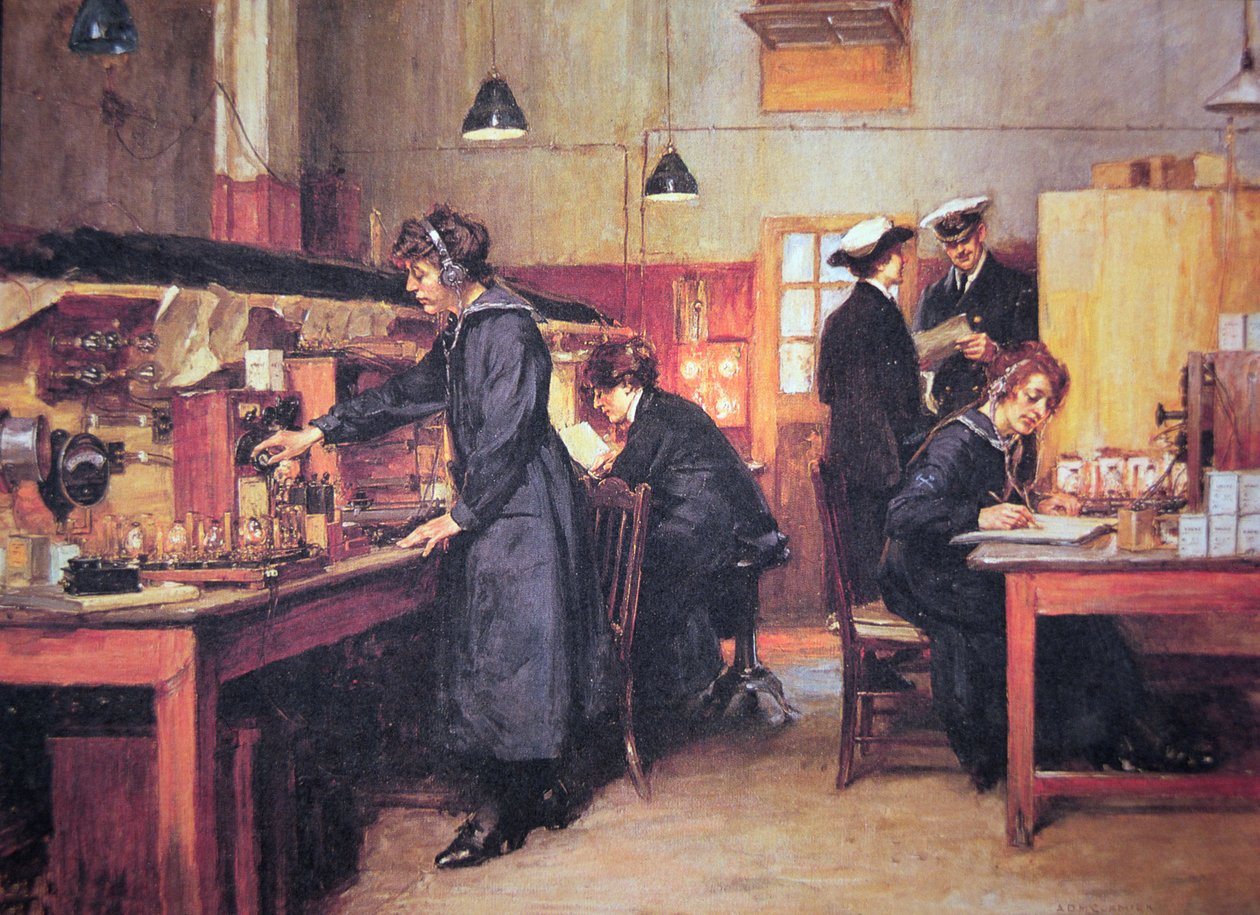 Operadoras de radio y teléfono de la Royal Navy en la Primera Guerra Mundial de English School