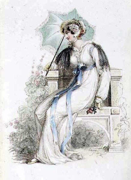 Vestido para caminar, lámina de moda de Ackermann