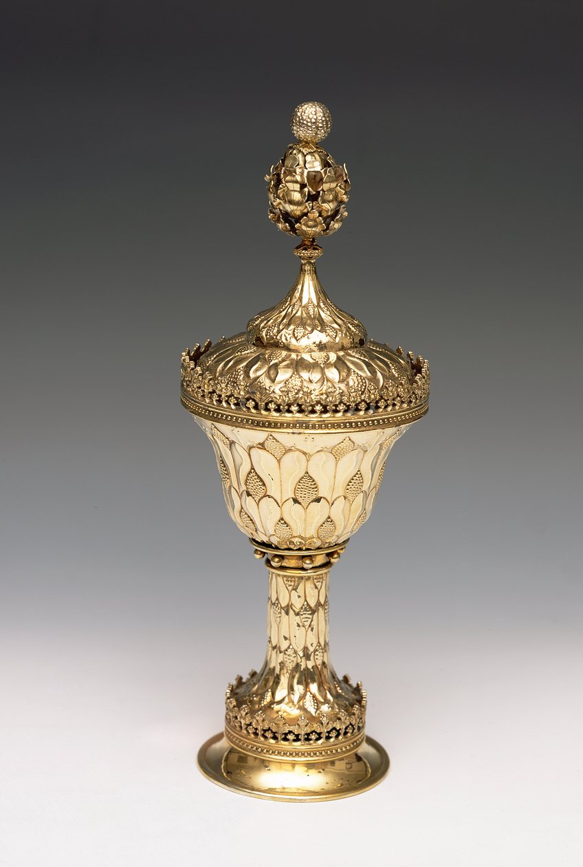 Copa de gracia del guardián, c.1480 (plata dorada) de English School