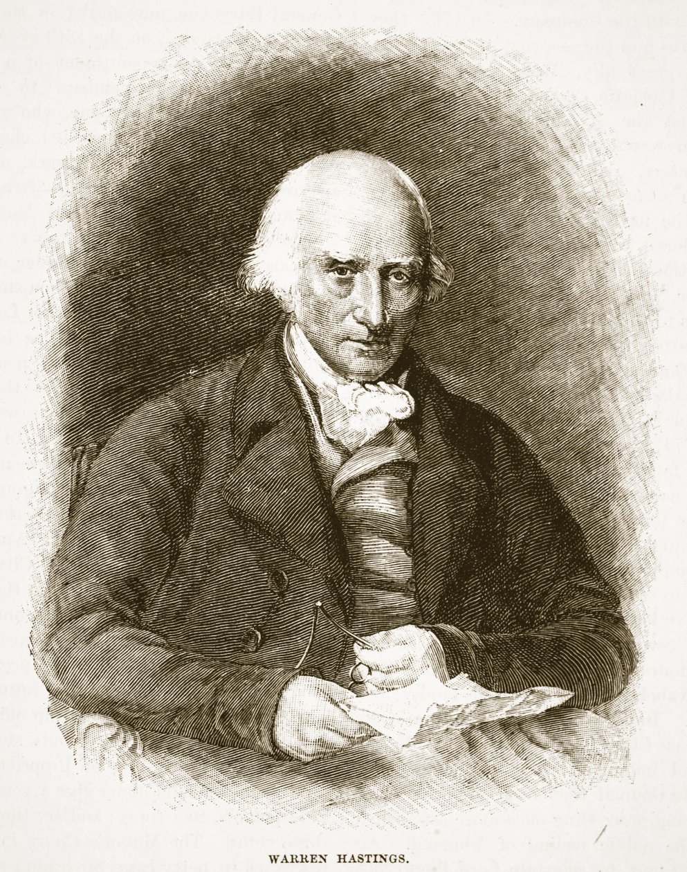 Warren Hastings, ilustración de Cassells Illustrated History of England de English School