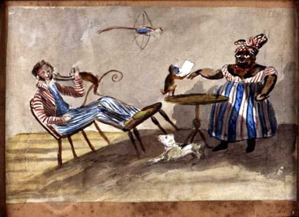 Escena doméstica de las Indias Occidentales, c.1835 de English School