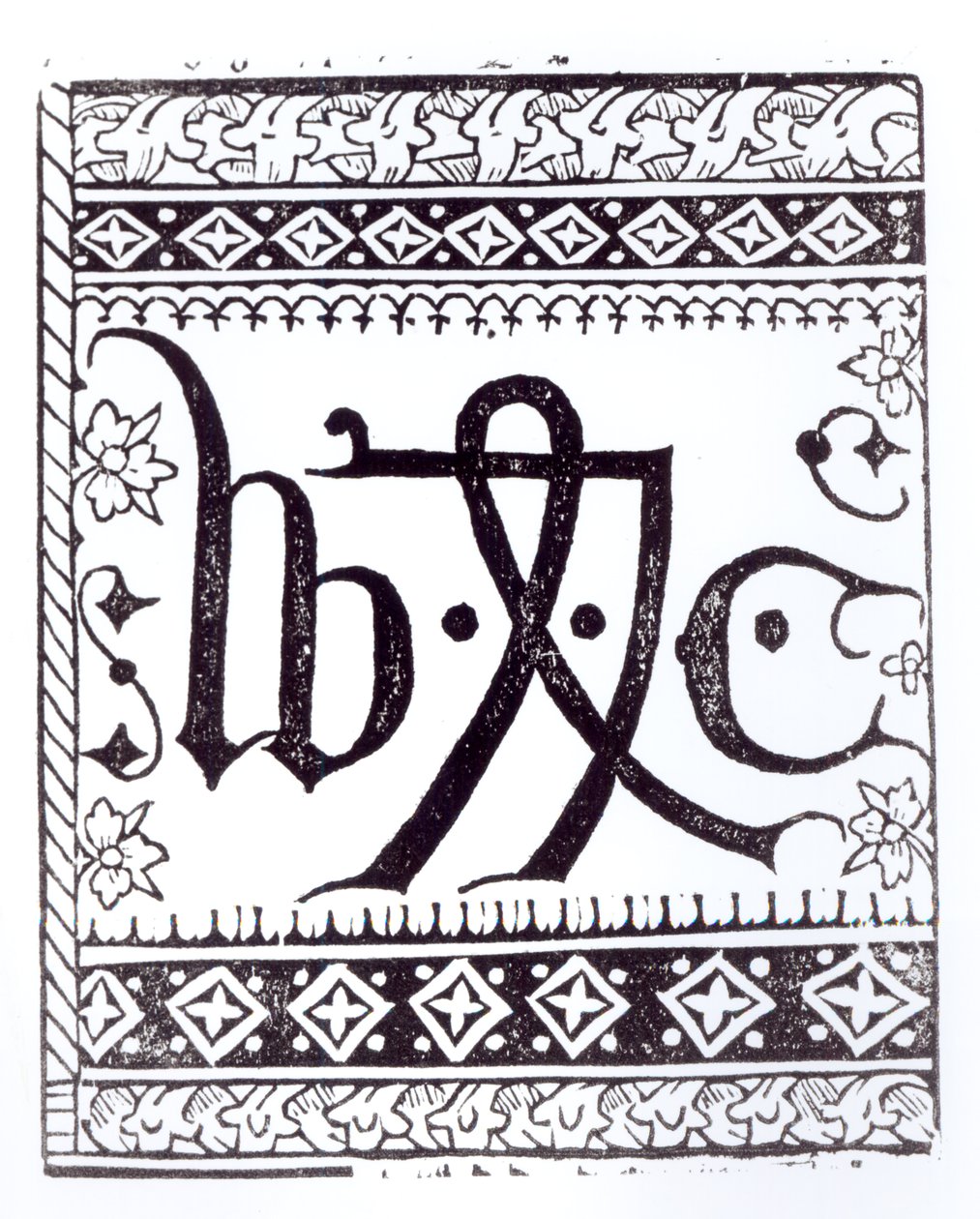 Marca de impresión de William Caxton (c.1422 - c.91), ilustración de Ciencia y Literatura en la Edad Media y el Renacimiento, escrita y grabada por Paul Lacroix, 1878 de English School