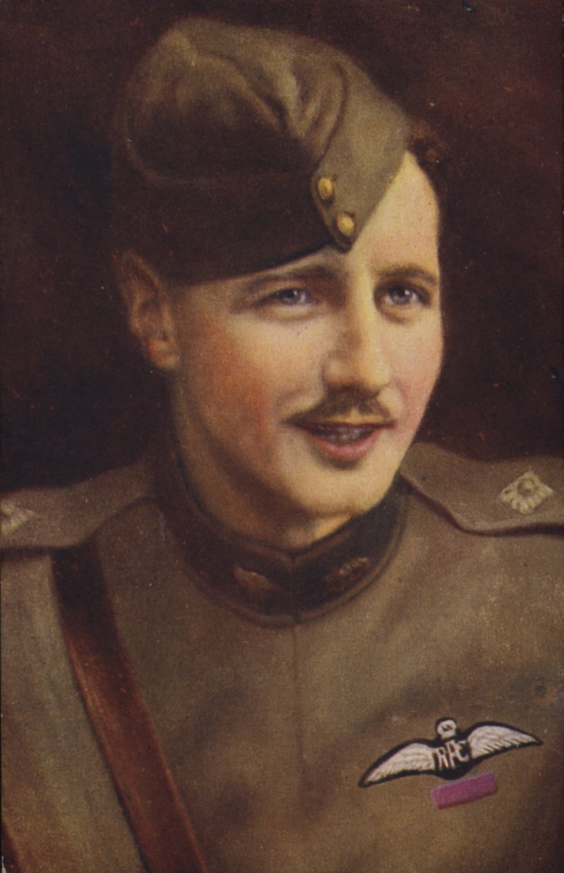 William Leefe Robinson VC (litografía en color) de English School