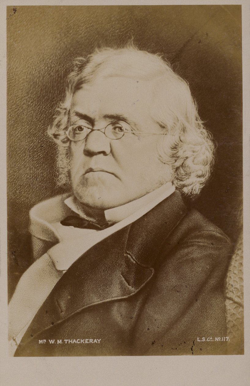 William Makepeace Thackeray (1811-1863), novelista inglés (litografía) de English School