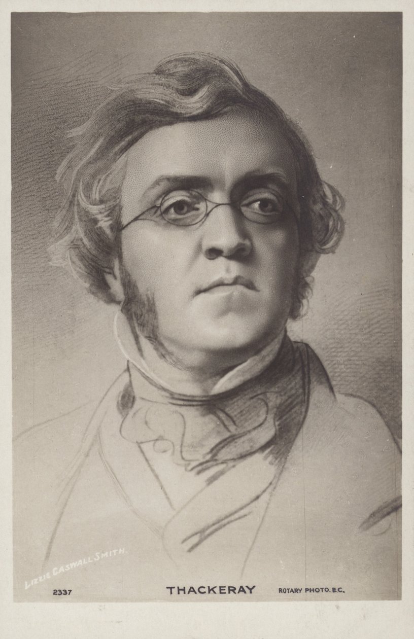 William Makepeace Thackeray (1811-1863), novelista inglés (litografía) de English School