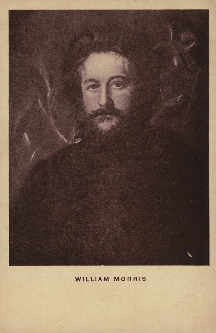 William Morris (1834-1896), diseñador textil, artista y escritor inglés (litografía) de English School