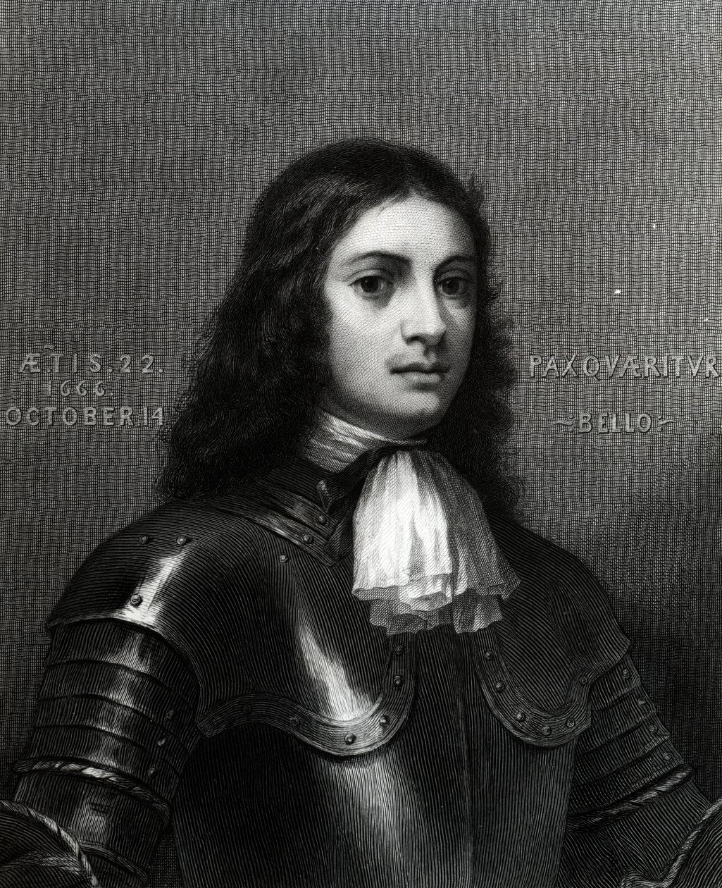 William Penn a los veintidós años, impresión hecha por S. A. Schoff, 1862 de English School