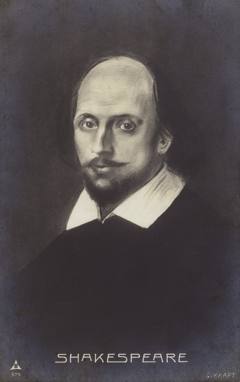 William Shakespeare (c1564-1616), dramaturgo y poeta inglés (litografía) de English School