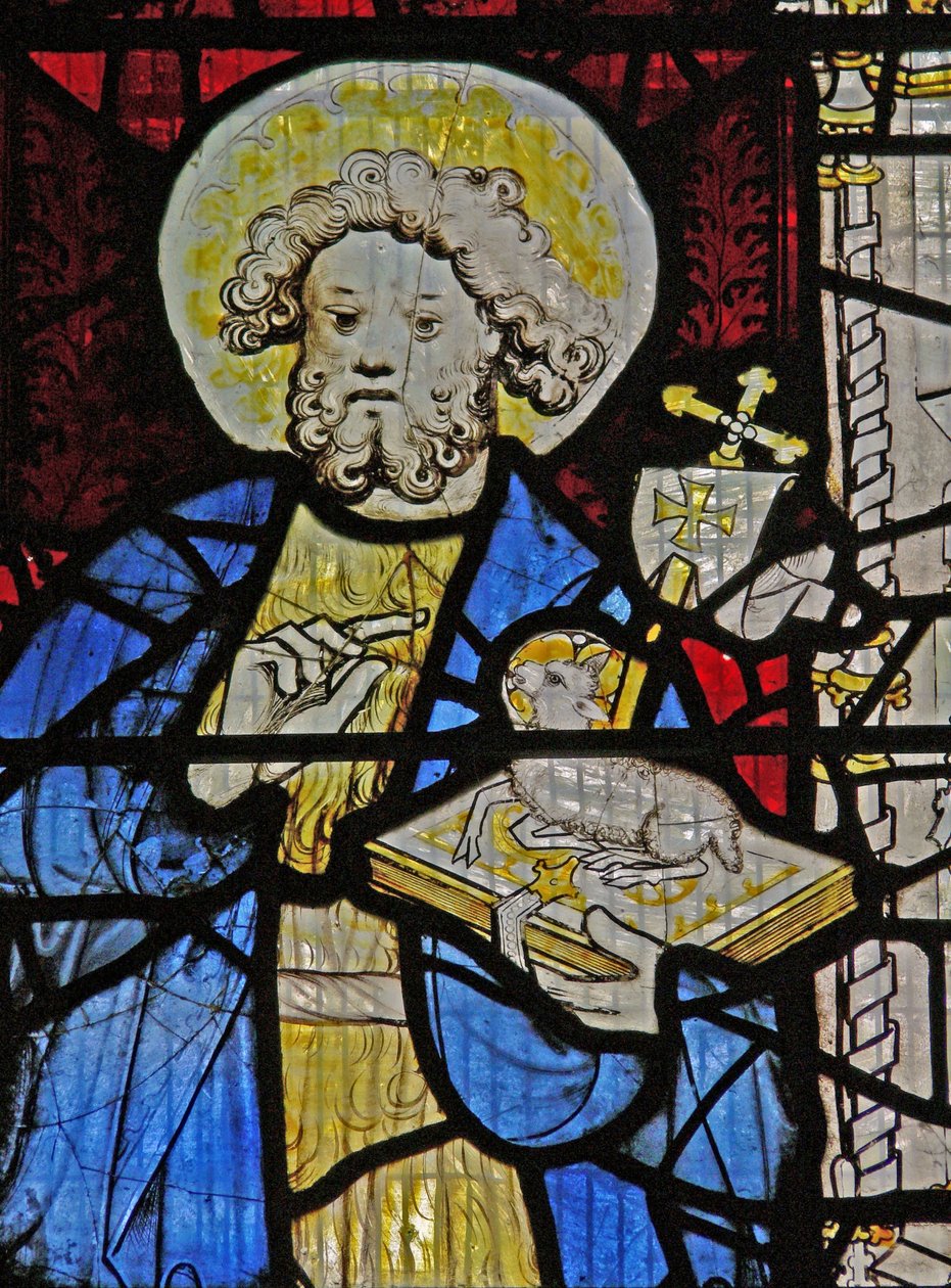 Ventana Ew que representa a San Juan Bautista de English School