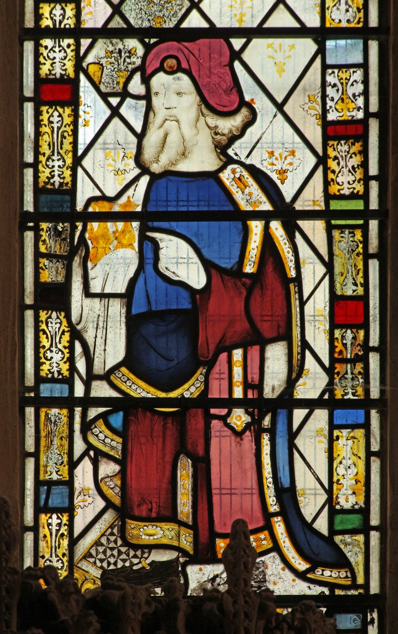 Ventana representando a San José de Arimatea de English School