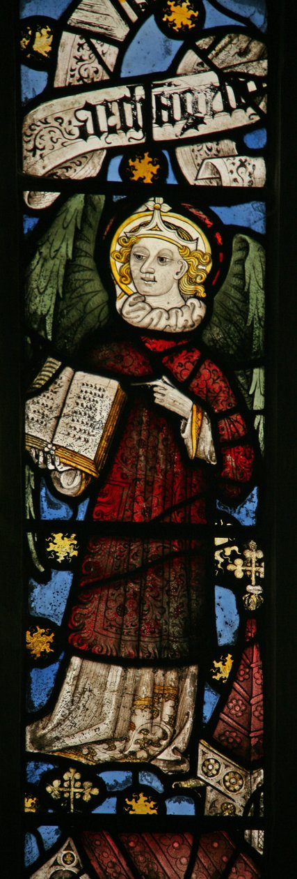 Ventana Ew que representa la Jerarquía Angélica: Arcángel de English School