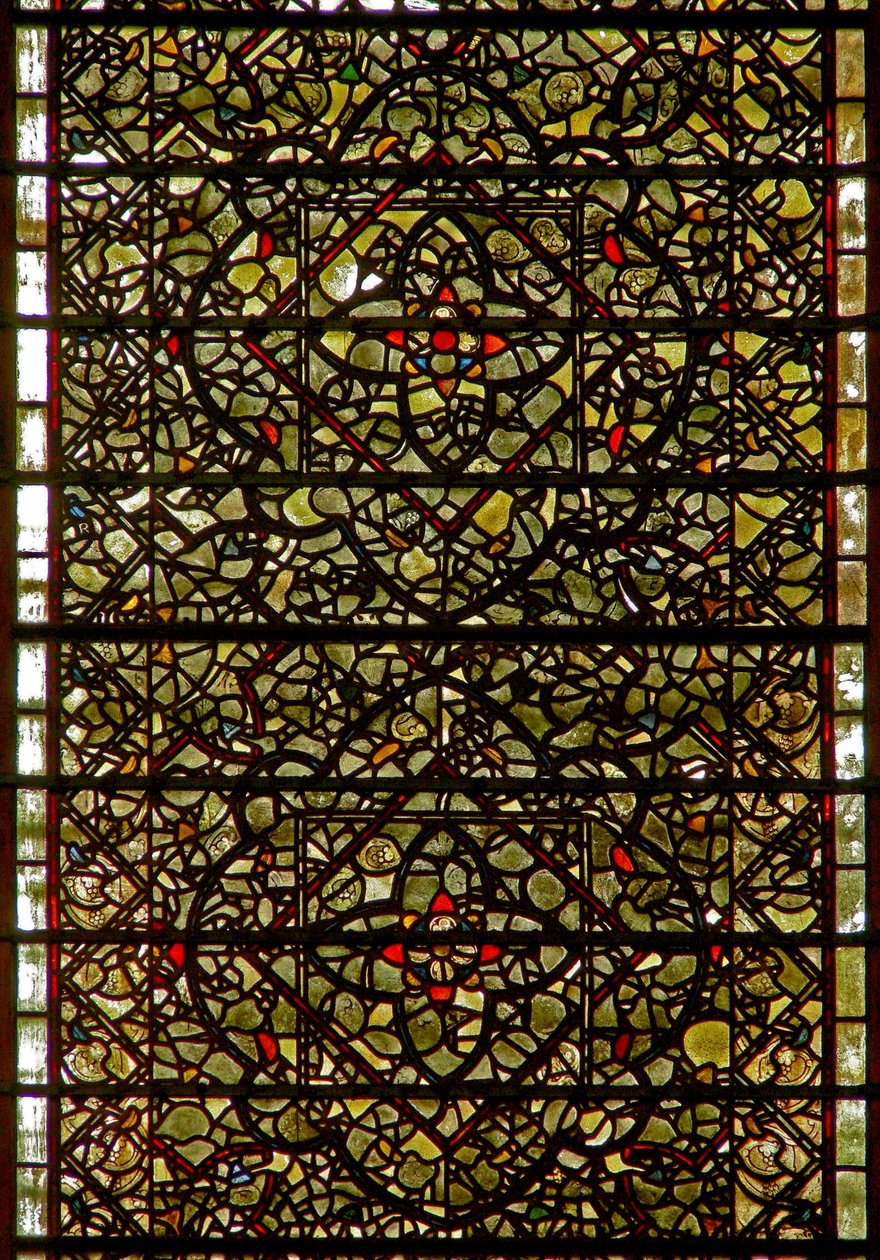 Ventana Cinco-Hermanas que representa grisalla de English School
