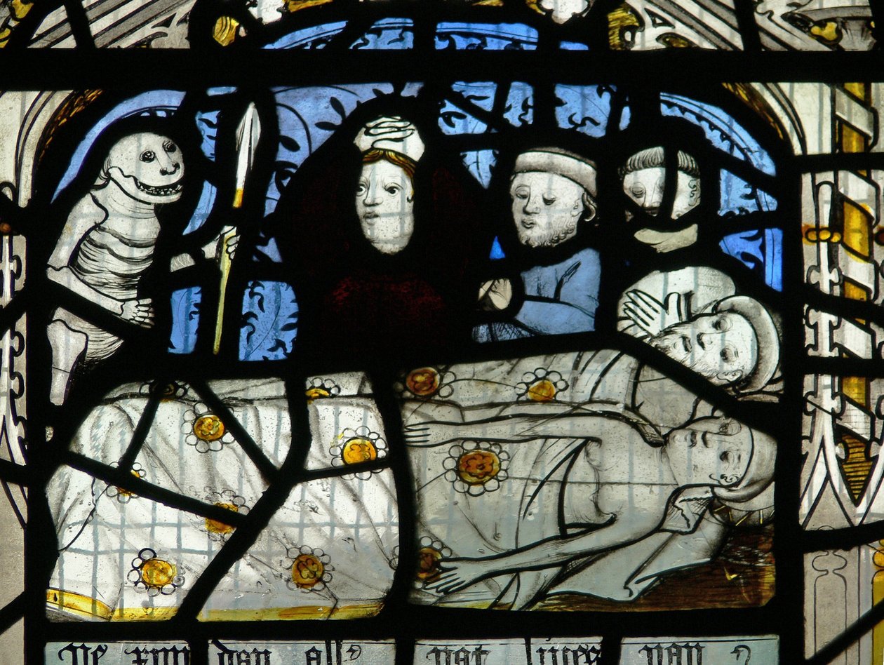 Ventana N3 que representa los Últimos Quince Días del Mundo (la ventana de la Conciencia): La Muerte visita a todos de English School