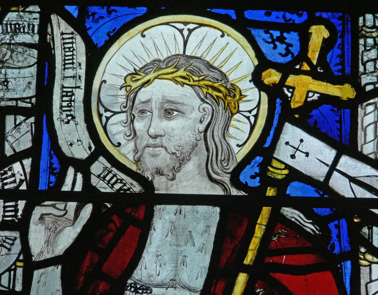 Ventana N5 que representa a Cristo de la Resurrección de English School