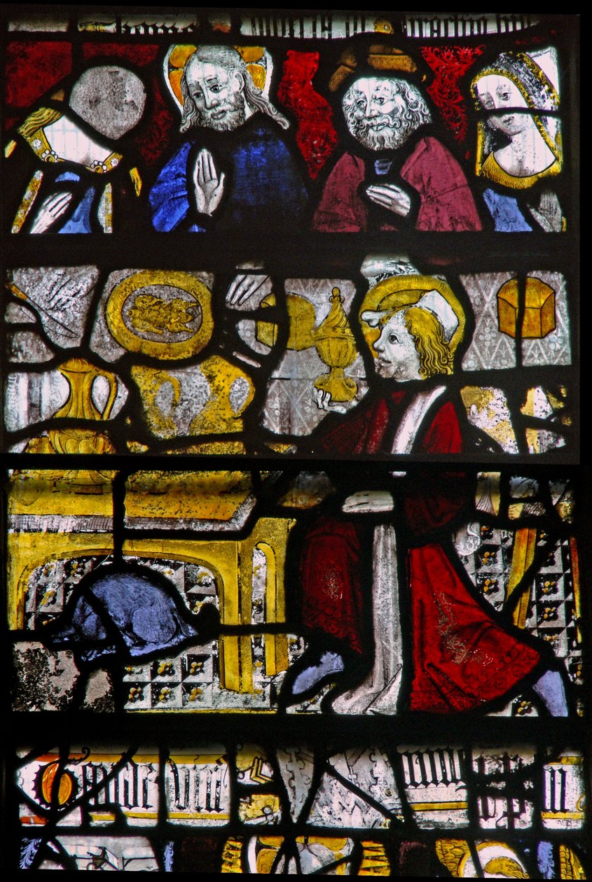 Ventana N5 que representa las Bodas de Caná de English School