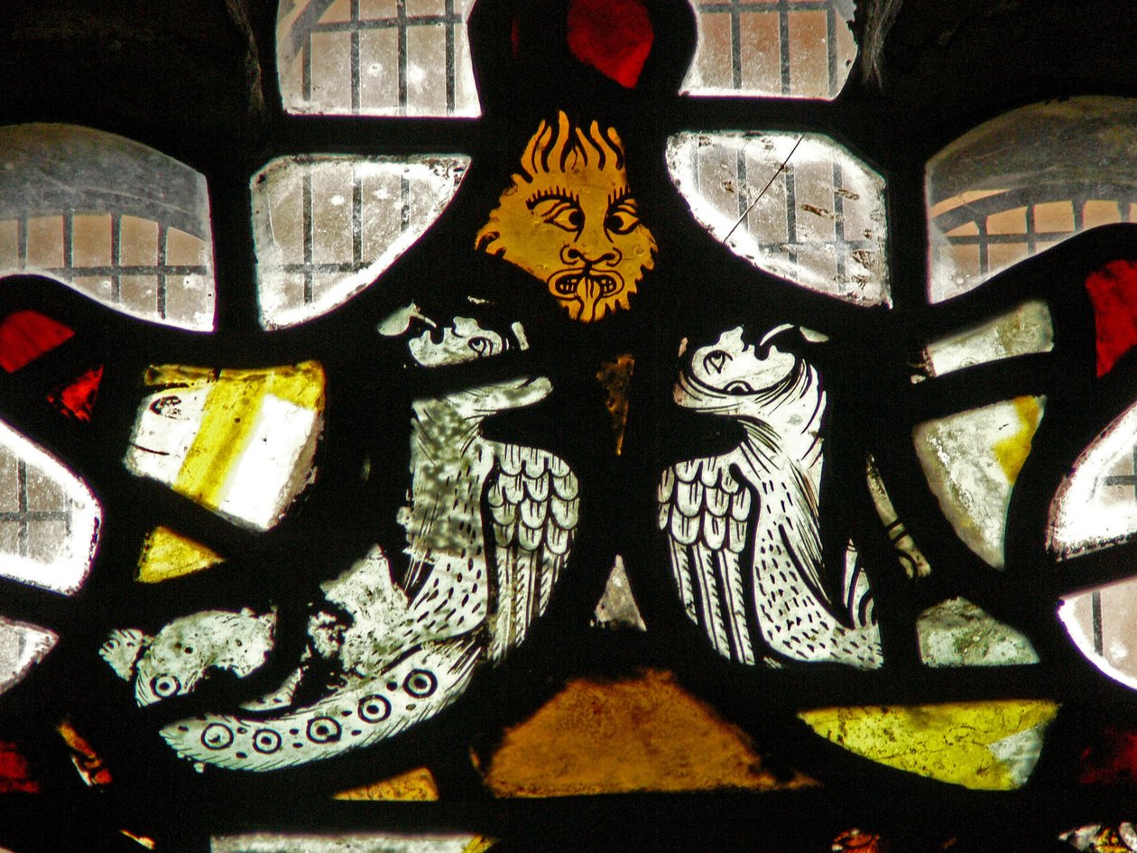 Ventana NaE que representa grotescos de English School
