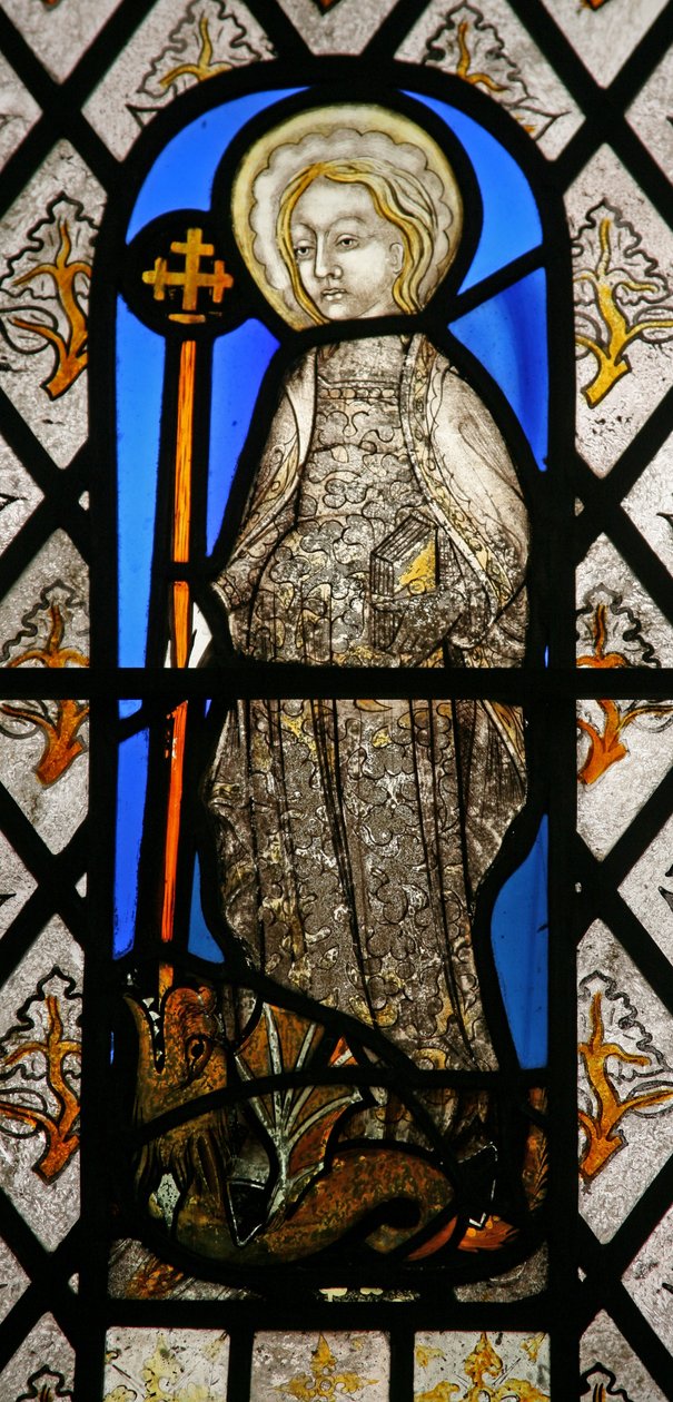 Ventana Na que representa a Santa Margarita de English School