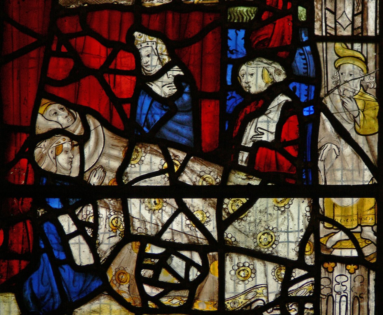 Ventana Nw que representa el nacimiento de San Martín de English School