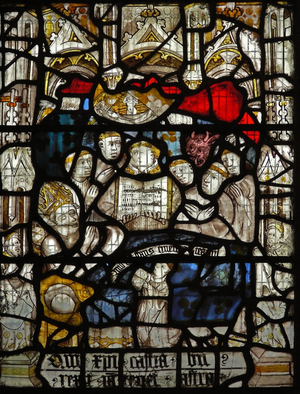 Ventana Nw que representa la muerte de San Martín de English School