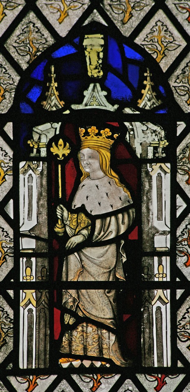 Ventana Sa que representa a una reina? - ¿Felipa? - ¿o Enrique VI? de English School