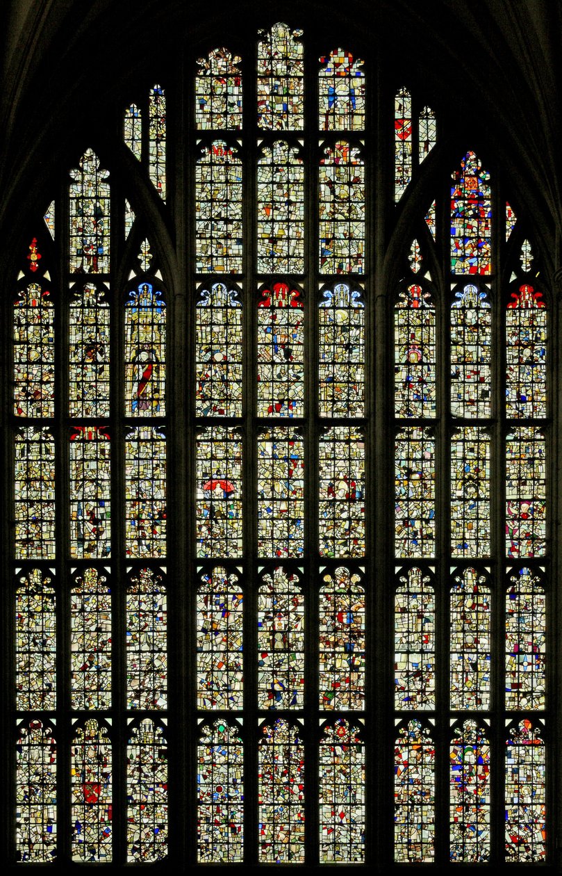 Ventana Ww que representa restos fragmentarios de English School