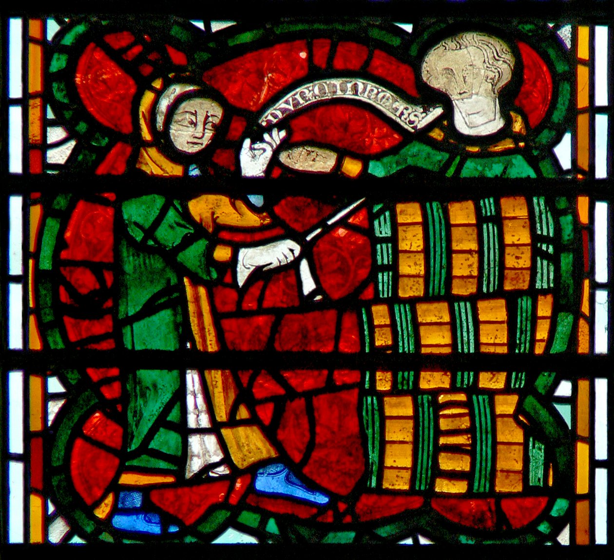 Ventana c24 que representa a un comerciante de vino de English School