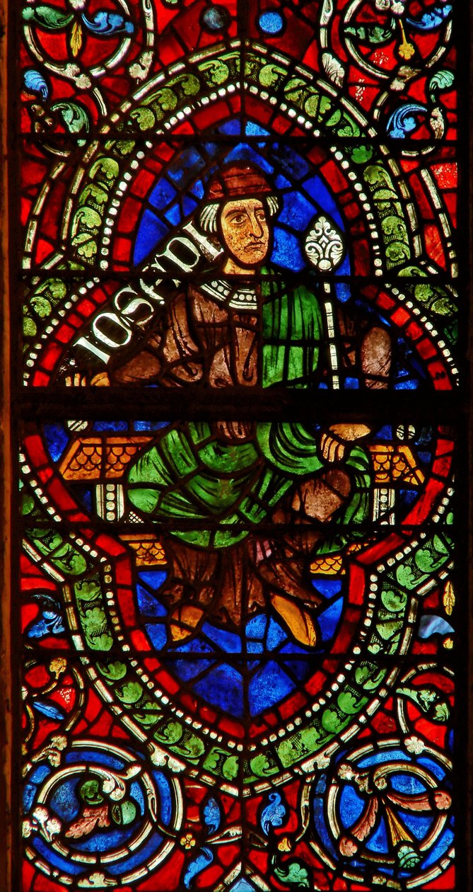 Ventana que representa una figura genealógica: José de English School