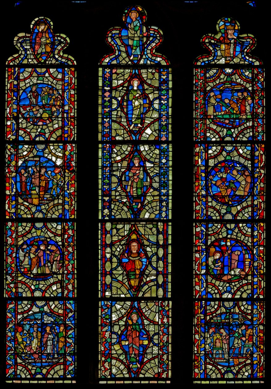 Ventana n.II representando la ventana noreste con paneles reajustados de English School
