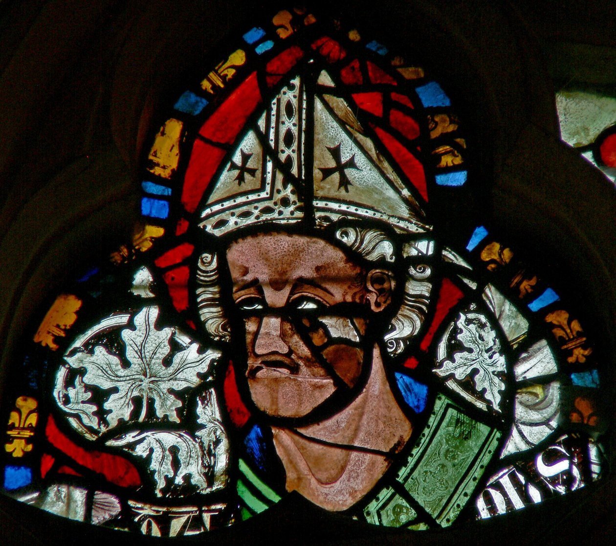 Ventana s-2 que representa a San Wulfstan de English School