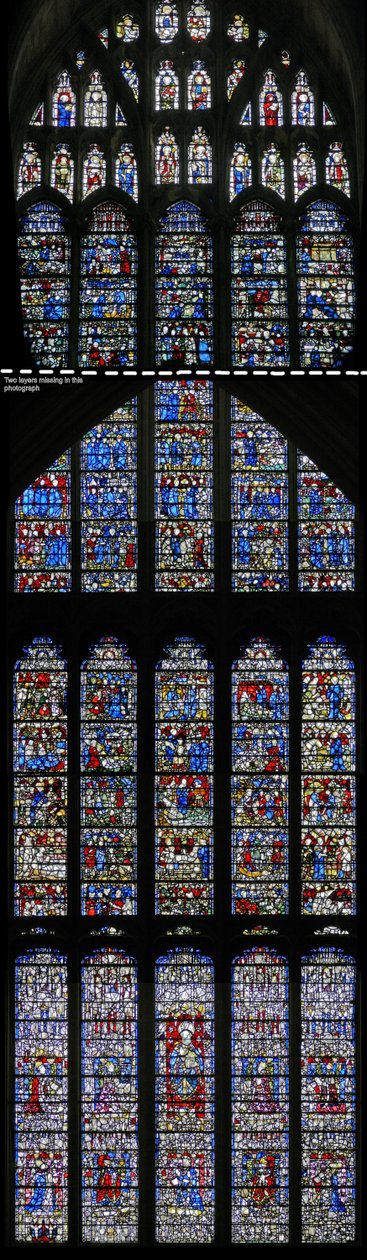 Ventana w15 que representa la Ventana de San Cuthbert de English School