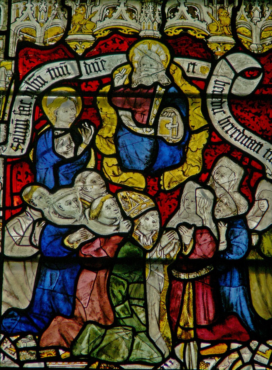 Ventana w25 que representa el Te Deum de English School