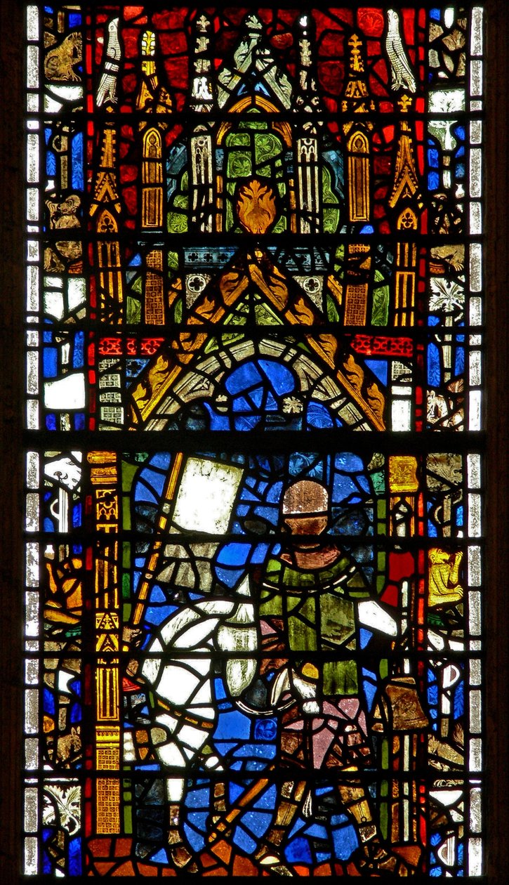 Ventana w40 que representa a los donantes peregrinos de English School