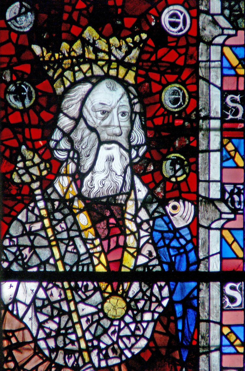 Ventana w4 que representa a San Eduardo el Confesor de English School