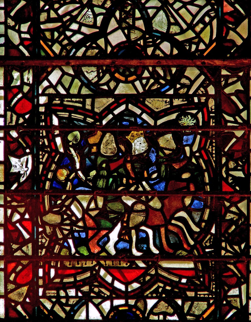 Ventana w57 que representa a los Magos siguiendo la estrella de English School
