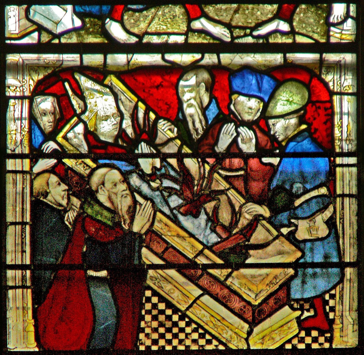 Ventana w5 que representa una escena de la vida de San William de English School
