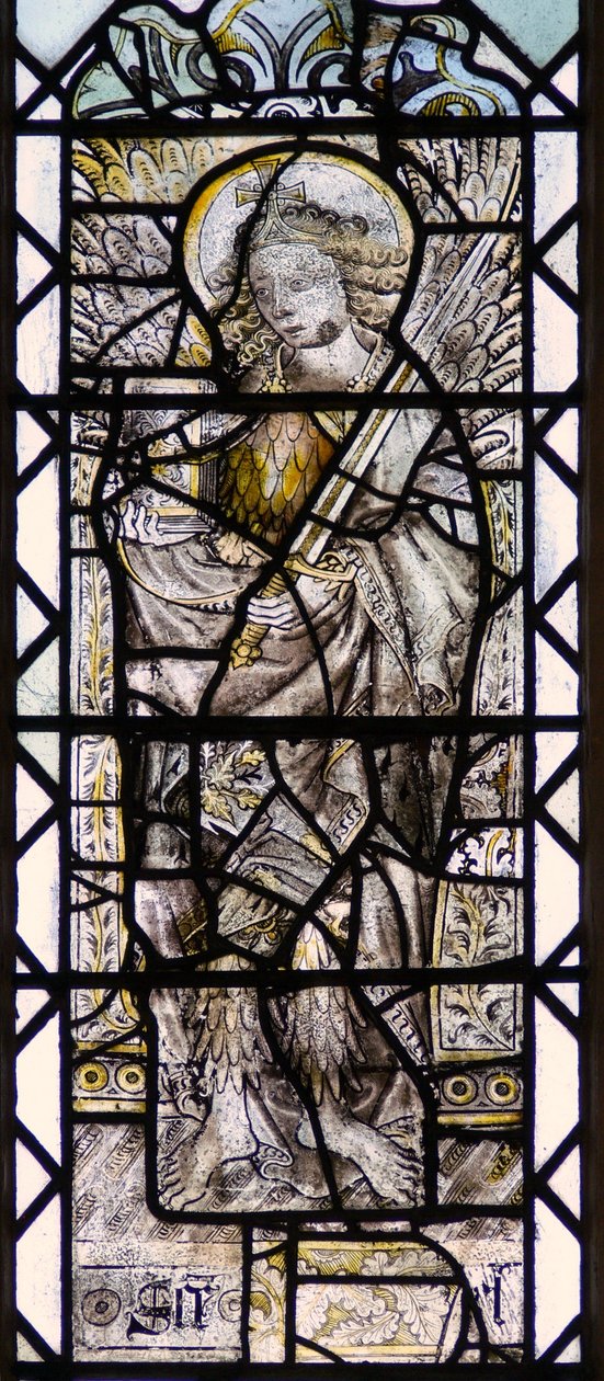 Ventana w8 que representa la Jerarquía Angélica: Arcángel Rafael de English School