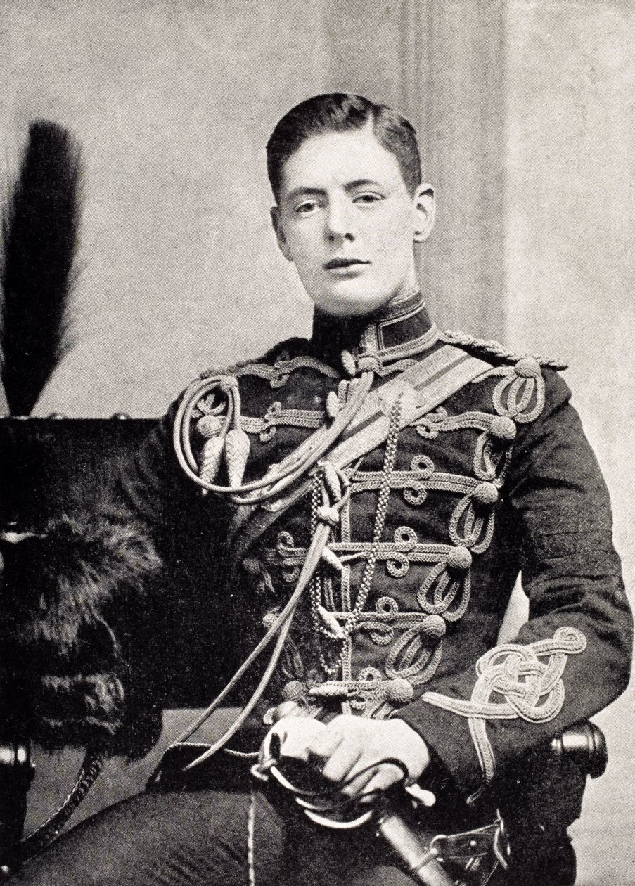 Winston Churchill como Segundo Teniente en los 4th Queen